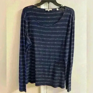 Vince top crewneck tunic long sleeve‎ modal cotton blend 3X